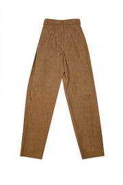 Stouls - Khaki Suede Belted Tapered Pants Sz XS - Current Boutique