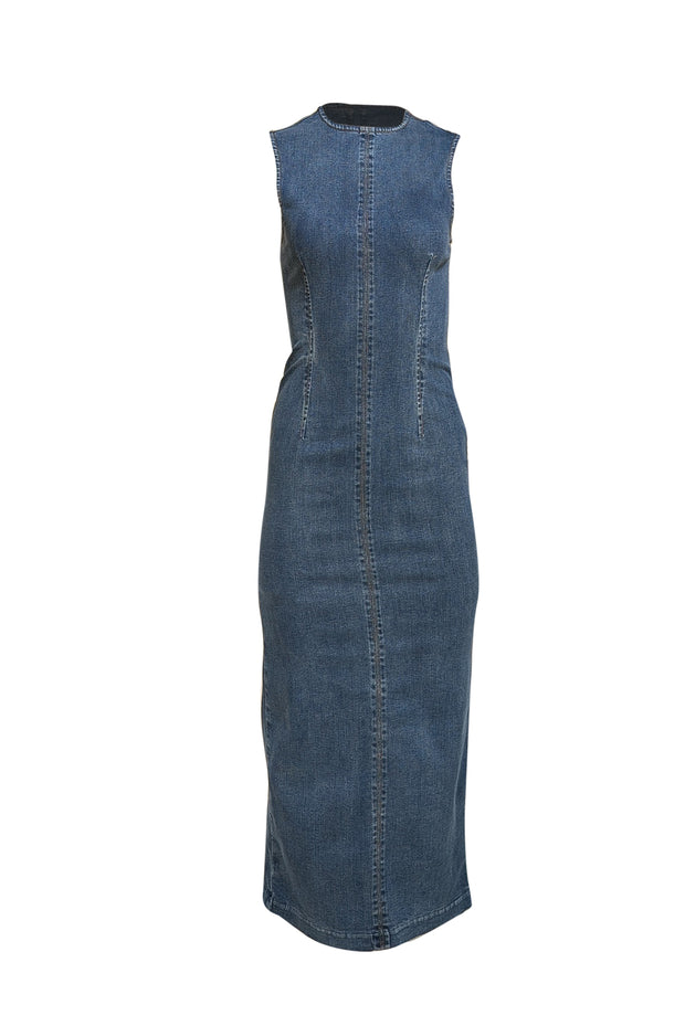 Reformation - Blue Medium Wash Denim Kendi Maxi Dress Sz 2 Reformation - Blue Medium Wash Denim Kendi Maxi Dress Sz 2