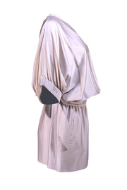 Diane von Furstenberg - Silver Silk Blend Elastic Waist Sz 0 - Current Boutique