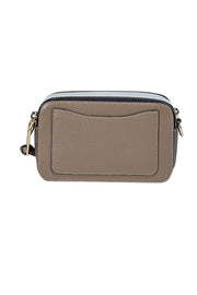Marc Jacobs - Dark Beige Saffiano Leather "Snapshot" Crossbody Bag - Current Boutique