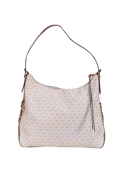 Michael Kors - Ivory & Beige Monogram Print Shoulder Bag