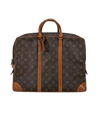 Louis Vuitton - Brown Monogram Logo Briefcase - Current Boutique