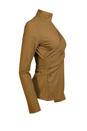 Sies Marjan - Olive Green Mockneck Blouse Sz 6 - Current Boutique