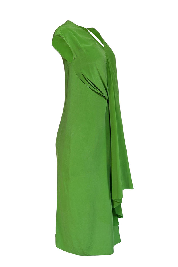 sies marjan silk dress Sies Marjan Quincy Wrapped Dress in Yellow