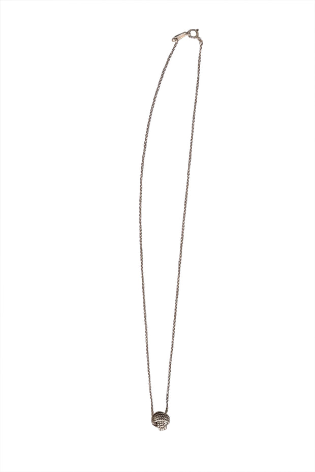 Tiffany & Co. - Sterling Silver Knot Pendant Necklace - Current Boutique