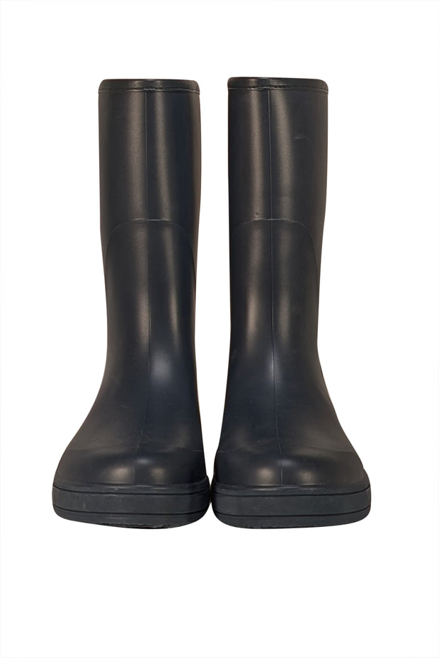 Gucci - Navy Rubber Midcalf Rain Boots Sz 11