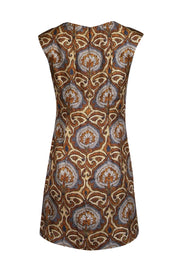 Milly - Tan, Beige, Cream, & Navy Paisley Print Dress Sz 4