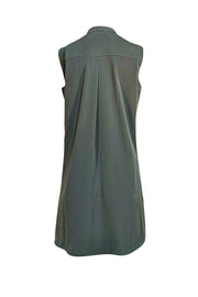 Akris Punto - Green Shift W/ Cutouts Mini Dress Sz 8 - Current Boutique
