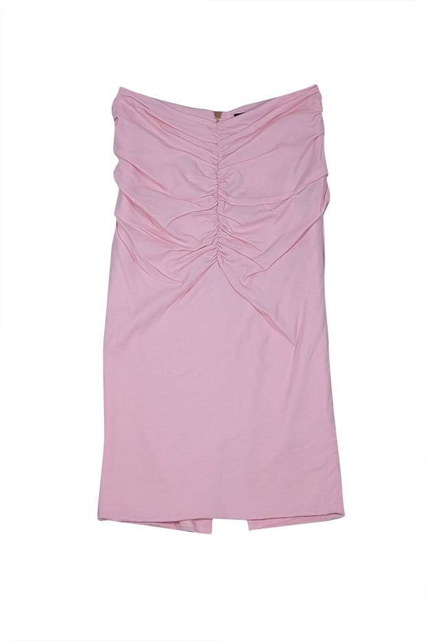 Versace - Pink Ruched Detail Slip Skirt Sz 2 - Current Boutique
