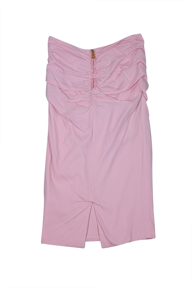 Versace - Pink Ruched Detail Slip Skirt Sz 2 - Current Boutique