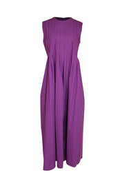 Odeeh - Purple Poplin Pleated Maxi Dress Sz M