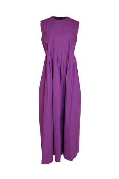 Odeeh - Purple Poplin Pleated Maxi Dress Sz M