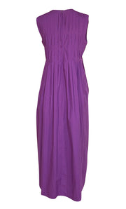 Odeeh - Purple Poplin Pleated Maxi Dress Sz M
