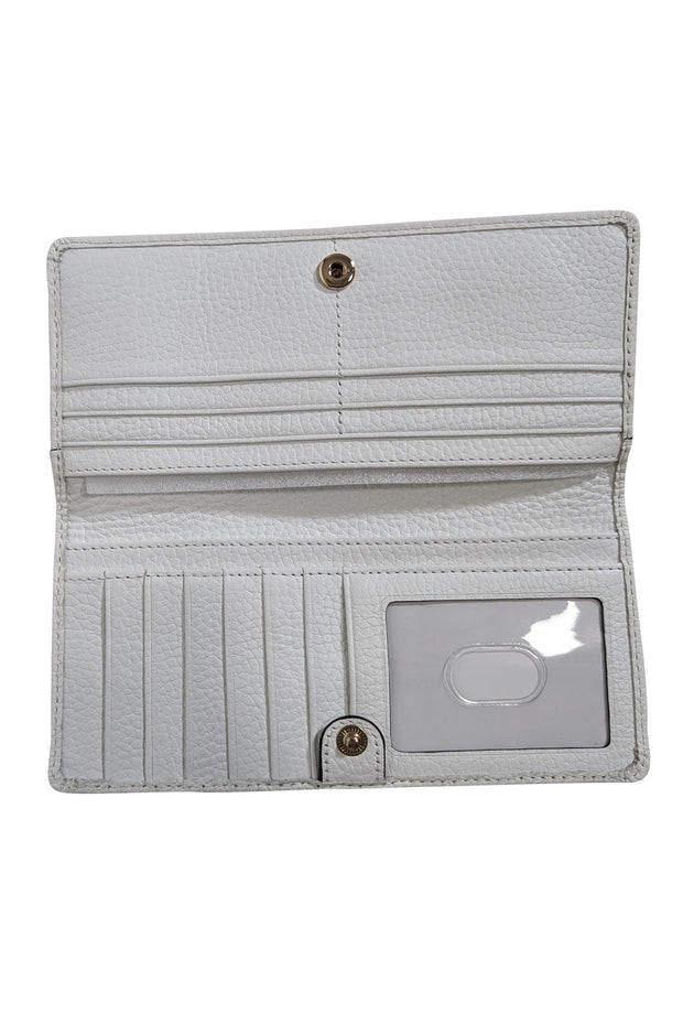 Current Boutique-Dooney & Bourke - White Pebble Grain Slim Leather Wallet