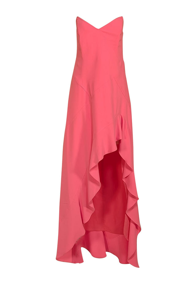 Amanda Uprichard - Bubble Gum Pink Strapless Formal Dress Sz L - Current Boutique