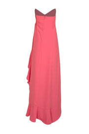 Amanda Uprichard - Bubble Gum Pink Strapless Formal Dress Sz L - Current Boutique