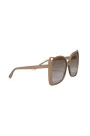 Gucci - Beige Large Square Sunglasses - Current Boutique