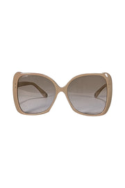 Gucci - Beige Large Square Sunglasses - Current Boutique