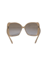 Gucci - Beige Large Square Sunglasses - Current Boutique