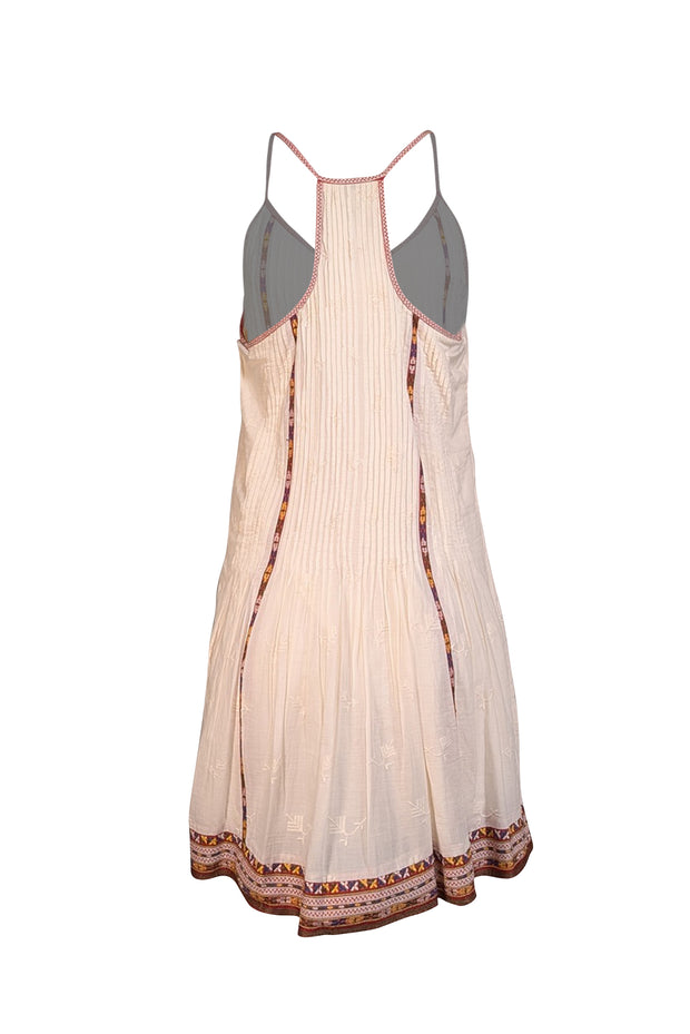 joie embroidered dress joie embroidered pattern linen silk blend dress size medium boho peasant