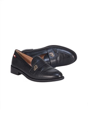 Bally - Black Leather Slip-On Loafers Sz 8.5 - Current Boutique