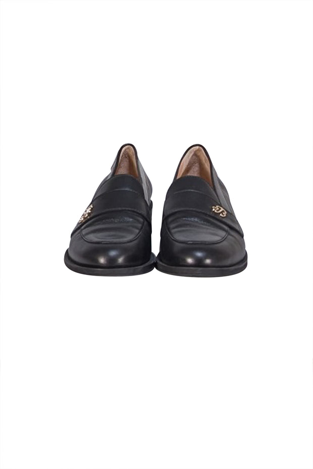 Bally - Black Leather Slip-On Loafers Sz 8.5 - Current Boutique