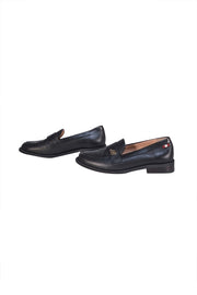 Bally - Black Leather Slip-On Loafers Sz 8.5 - Current Boutique