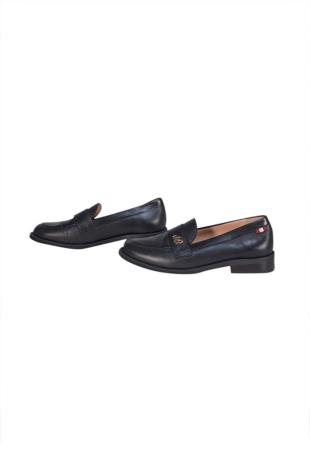 Bally - Black Leather Slip-On Loafers Sz 8.5 - Current Boutique