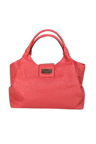 Kate Spade -Coral Textured Leather Shoulder Bag - Current Boutique