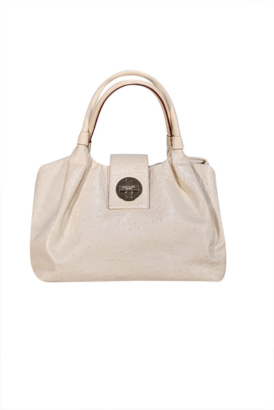Kate Spade - Ivory Textured Leather Shoulder Bag - Current Boutique