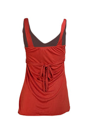 Prada - Orange Beaded Middle Tank Blouse Sz M - Current Boutique