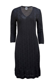 Missoni - Black Knit Midi Length Dress Sz 8 - Current Boutique