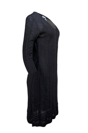 Missoni - Black Knit Midi Length Dress Sz 8 - Current Boutique