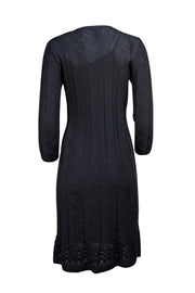Missoni - Black Knit Midi Length Dress Sz 8 - Current Boutique