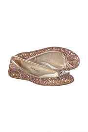 Jimmy Choo - Gold & Multicolor Glitter Ballet Flats Sz 6.5