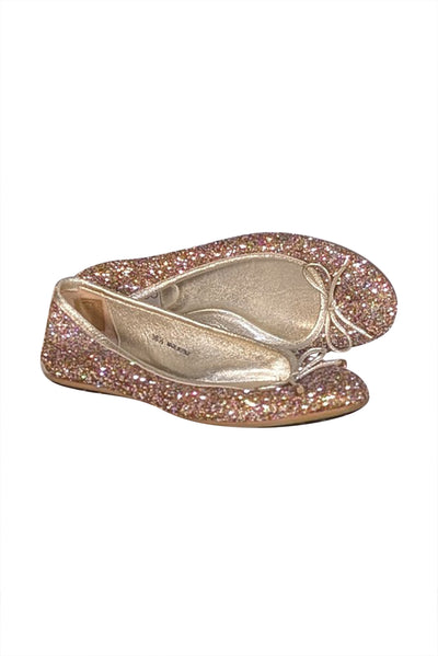 Jimmy Choo - Gold & Multicolor Glitter Ballet Flats Sz 6.5