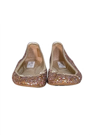 Jimmy Choo - Gold & Multicolor Glitter Ballet Flats Sz 6.5