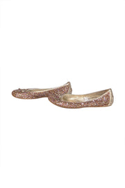 Jimmy Choo - Gold & Multicolor Glitter Ballet Flats Sz 6.5