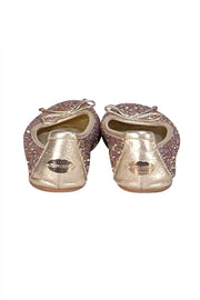 Jimmy Choo - Gold & Multicolor Glitter Ballet Flats Sz 6.5