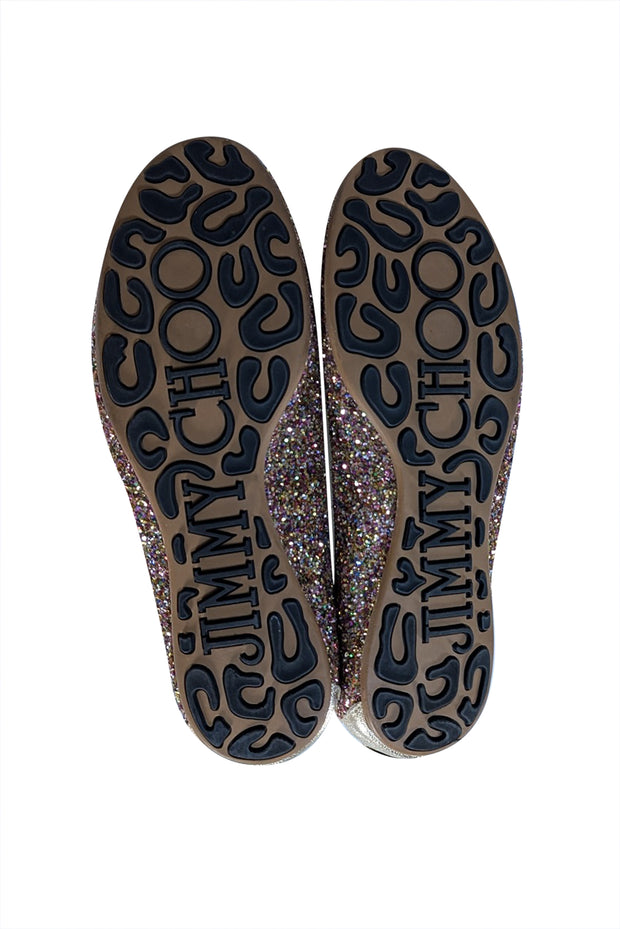 Jimmy Choo - Gold & Multicolor Glitter Ballet Flats Sz 6.5