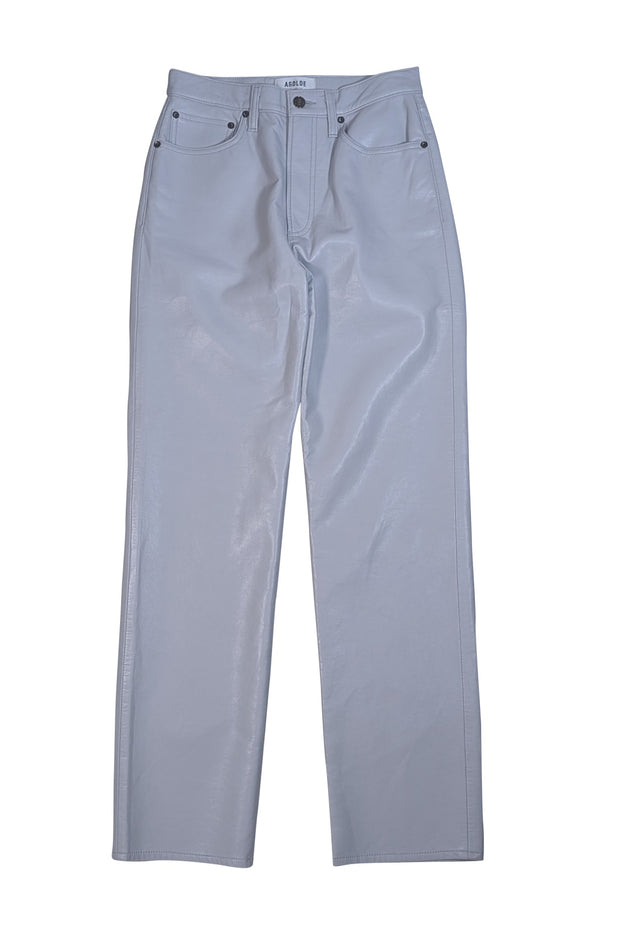 AGOLDE - Off-White Recycled Leather Pinch Waist Pants Sz 2