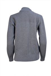 Saint Laurent Rive Gauche - Grey Wool Argyle Mockneck Sweater Sz 8 - Current Boutique