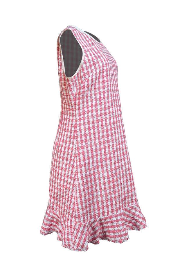 kate spade red gingham dress kate spade Pink Gingham Ruffle Midi Dress