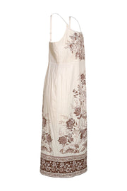 Christian LaCroix - Cream & Brown Print Sleeveless Maxi Dress Sz L - Current Boutique