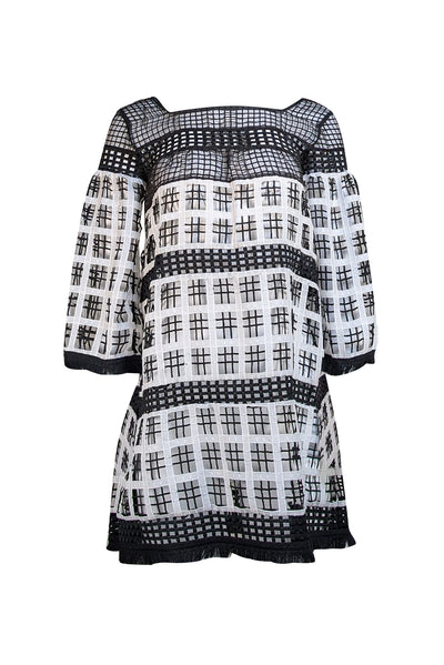 alexis black and white dress Alexis