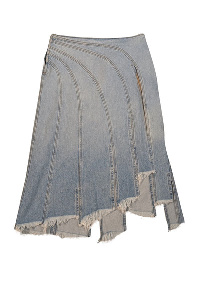 EB Denim - Light Wash Blue Deinm Slit Front "Sorriso" Skirt Sz M