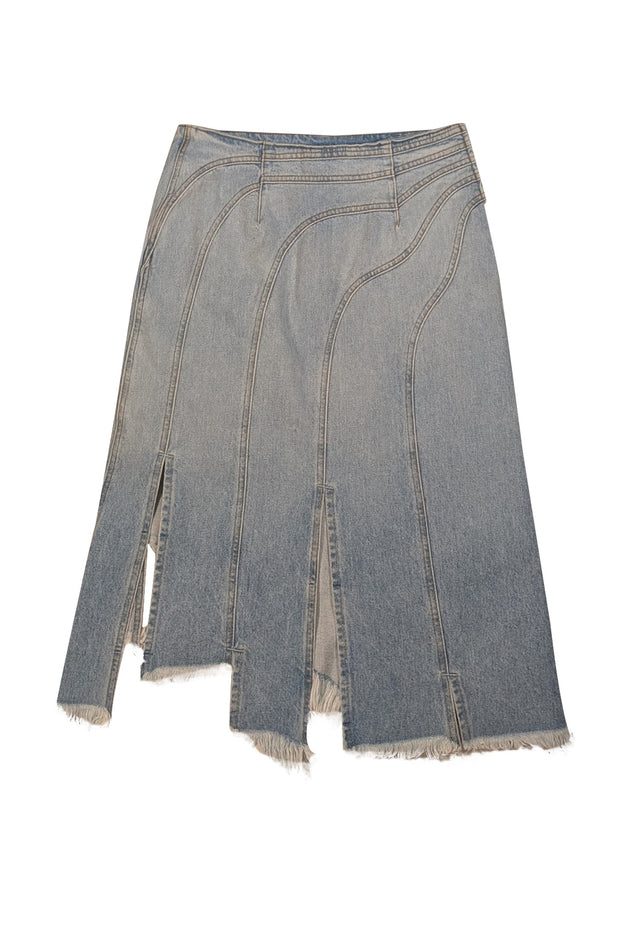 EB Denim - Light Wash Blue Deinm Slit Front "Sorriso" Skirt Sz M