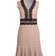 Rebecca Taylor - Pink Tweed w/Black Lace Trim Sleeveless Dress Sz 2