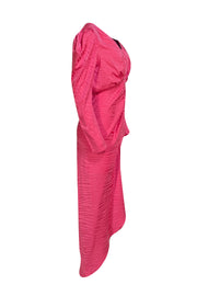 Ronny Kobo - Pink Zebra Print Long Sleeve Astrid Dress Sz L - Current Boutique