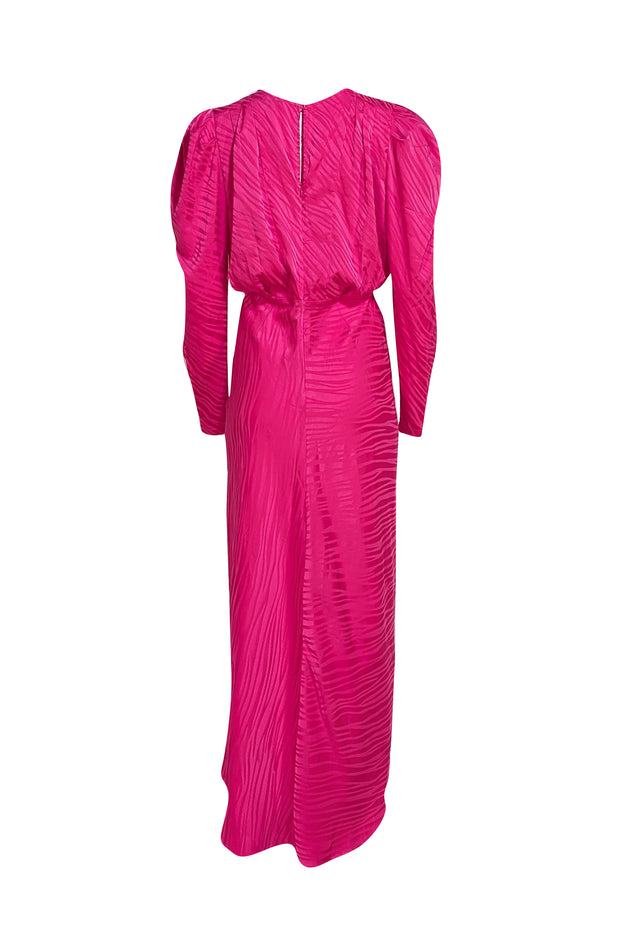 Ronny Kobo - Pink Zebra Print Long Sleeve Astrid Dress Sz L - Current Boutique